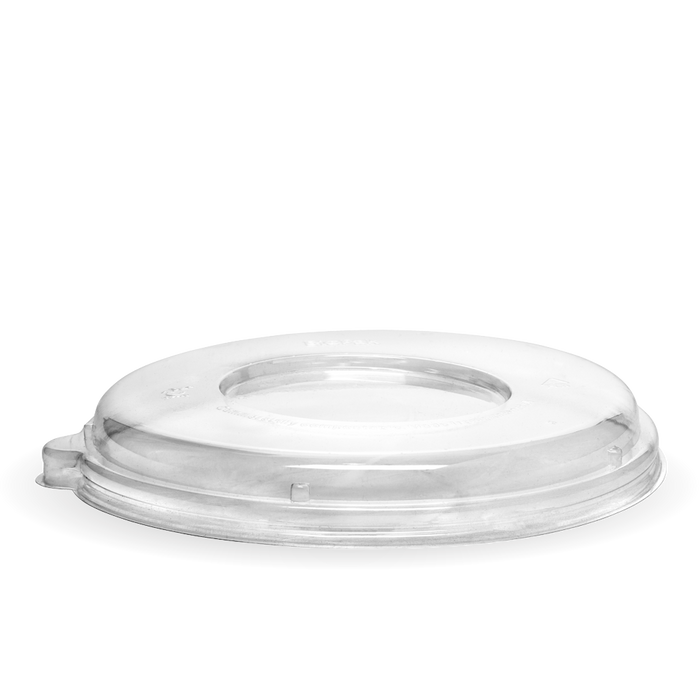 BioPak BioCane Bowl Lids – 800-1,420ml - 24-48oz PLA Plant Fibre BioBowl Lid – carton of 400
