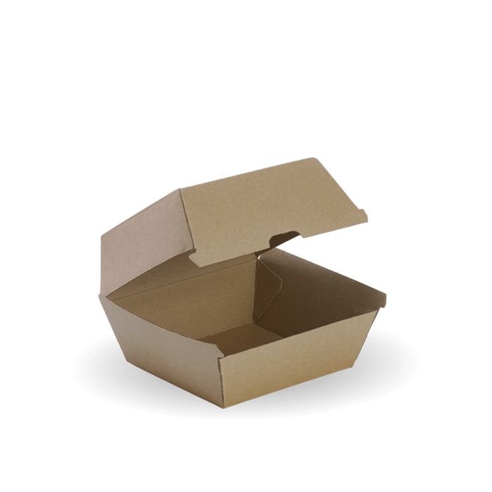 BioPak BioBoard Fluted Clamshell Boxes – Burger BioBoard Box – carton of 250