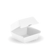 BioPak BioBoard Fluted Clamshell Boxes – Burger BioBoard White Box – carton of 250