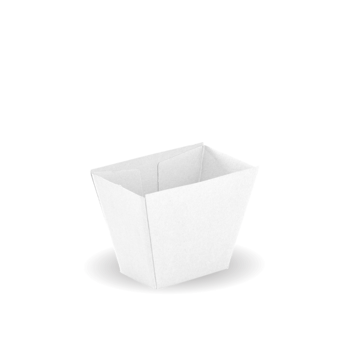 BioPak BioBoard Open Chip Boxes – Chip BioBoard White Box – carton of 500