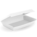 BioPak BioBoard Fluted Clamshell Boxes – Family BioBoard White Box – carton of 100
