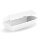 BioPak BioBoard Fluted Clamshell Boxes – Hot Dog BioBoard White Box – carton of 400
