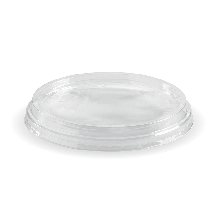 BioPak Clear PLA Bowl Lids – 240-960ml Clear BioBowl Lid – carton of 500