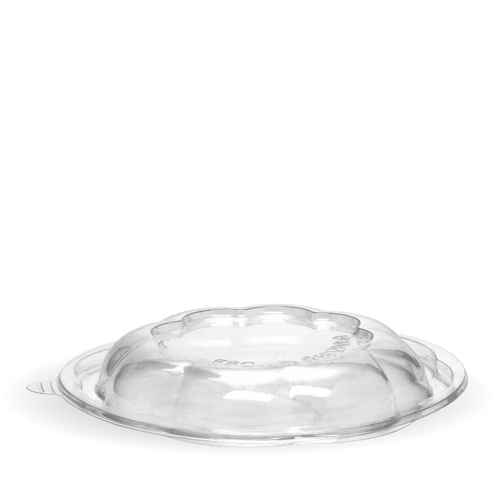BioPak Clear PLA Bowl Lids – 840 & 1,080ml - 24 & 32oz Clear Salad BioBowl Lid – carton of 450