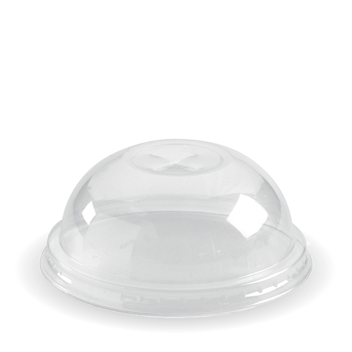 BioPak Clear PLA Cold Cup Lids – 60-280ml Dome X-Slot Clear  Lid – carton of 1,000