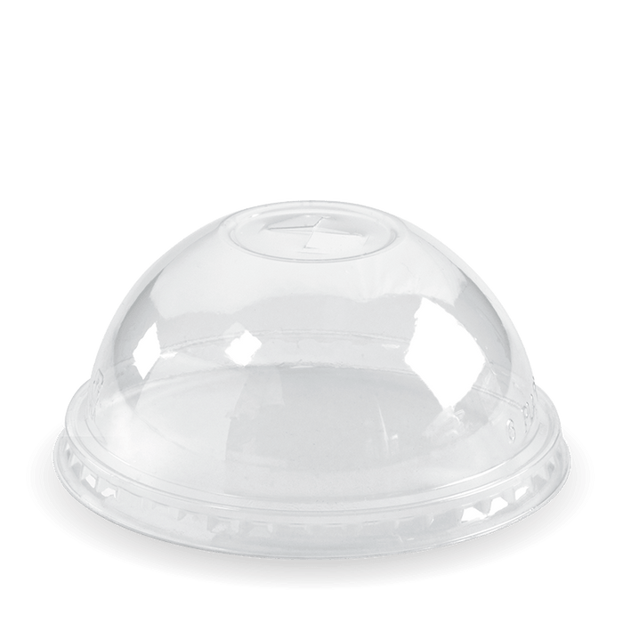 BioPak Clear PLA Cold Cup Lids – 300-700ml Dome X-Slot Lid Clear  Lid – carton of 1,000