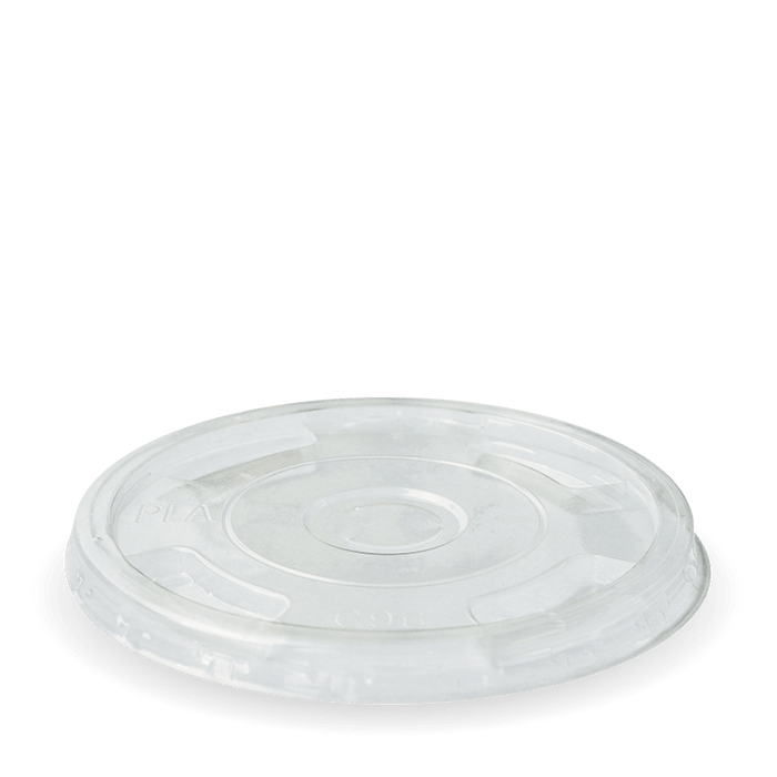 BioPak Clear PLA Cold Cup Lids – 300-700ml Flat Straw Hole Clear  Lid – carton of 1,000
