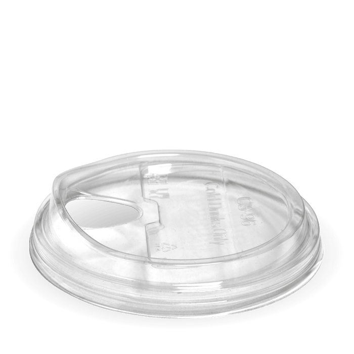 BioPak Clear PLA Cold Cup Lids – 300-700ml Sipper Clear  Lid – carton of 1,000