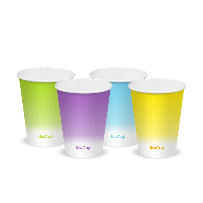 BioPak Coloured Paper Cold BioCups – 390ml - 12oz (90mm) cold paper cup - coloured – carton of 1,000