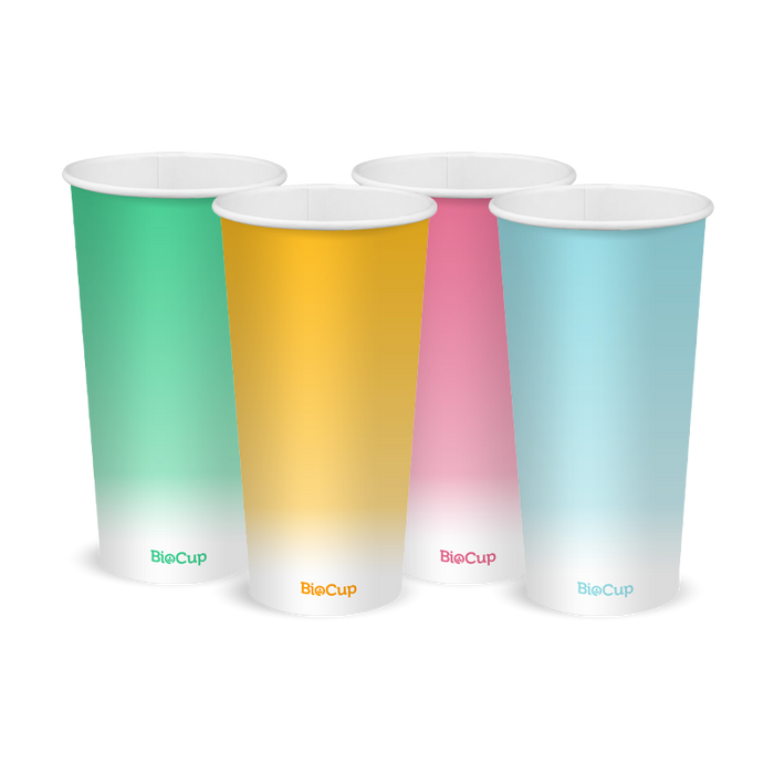BioPak Coloured Paper Cold BioCups – 600ml - 20oz (90mm) cold paper cup - coloured – carton of 1,000