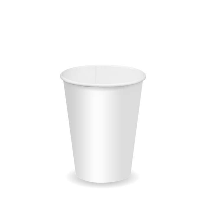 BioPak White Paper Cold BioCups – 390ml - 12oz cold paper cup – white – carton of 1,000