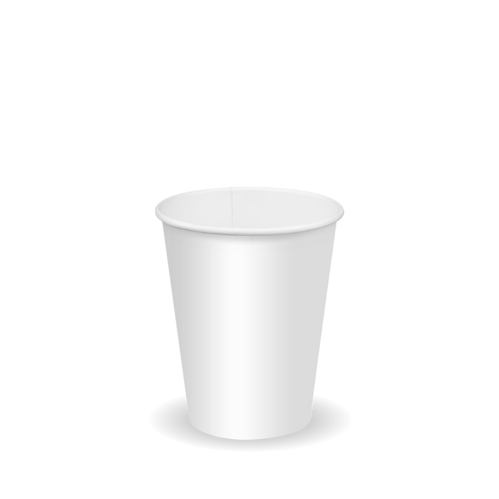 BioPak White Paper Cold BioCups – 280ml - 8oz (80mm) cold paper cup – white – carton of 1,000