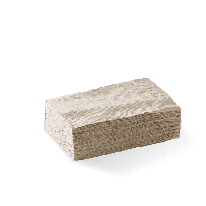 BioPak Compact & Tall Dispenser Napkins – D-Fold Compact 1-Ply Natural Dispenser BioNapkin – carton of 5,000