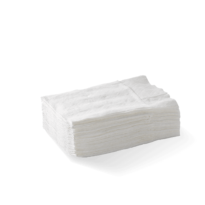 BioPak Compact & Tall Dispenser Napkins – D-Fold Compact 1-Ply White Dispenser BioNapkin – carton of 5,000