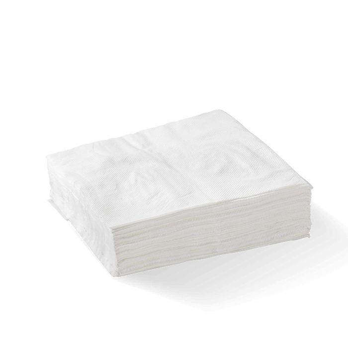 BioPak Lunch Napkins – 1-Ply 1/4 Fold White Lunch BioNapkin – carton of 3,000