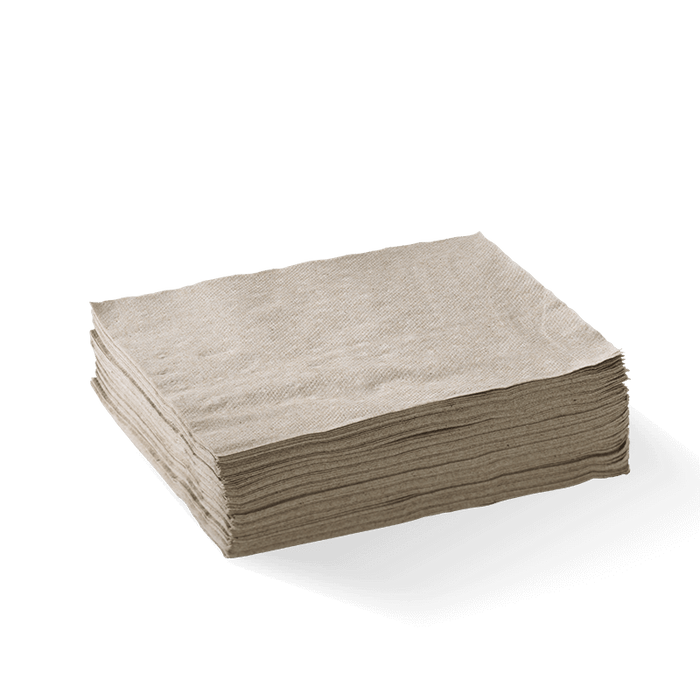 BioPak Lunch Napkins – 2-Ply 1/4 Fold Natural Lunch BioNapkin – carton of 2,000