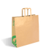 BioPak Kraft Paper Carry Bags – 320x140x340mm Medium Flat Handle Kraft Paper Bags – carton of 200