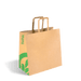BioPak Kraft Paper Carry Bags – 280x150x275mm Small Flat Handle Kraft Paper Bags – carton of 250