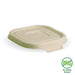 BioPak BioCane Square Container Lids – 280-630ml Natural Plant Fibre Takeaway Lid – carton of 600