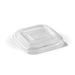 BioPak BioCane Square Container Lids – 280-630ml Clear RPET Takeaway Lid – carton of 600