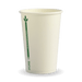 BioPak White Green Line Single Wall Hot BioCups – 320ml - 10oz – 80mm rim – carton of 1,000