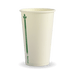 BioPak White Green Line Single Wall Hot BioCups – 350ml - 12oz – 80mm rim – carton of 1,000
