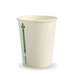BioPak White Green Line Single Wall Hot BioCups – 280ml - 8oz – 80mm rim – carton of 1,000