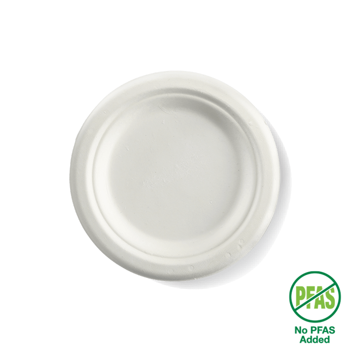 BioPak BioCane Plates – 15cm - 6" Round Plant Fibre Plate – carton of 1,000