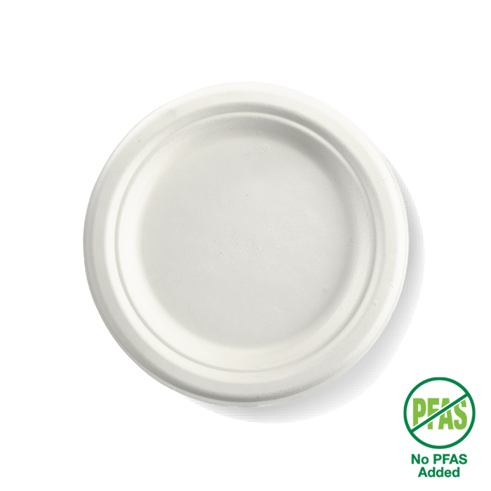 BioPak BioCane Plates – 18cm - 7" Round Plant Fibre Plate – carton of 1,000