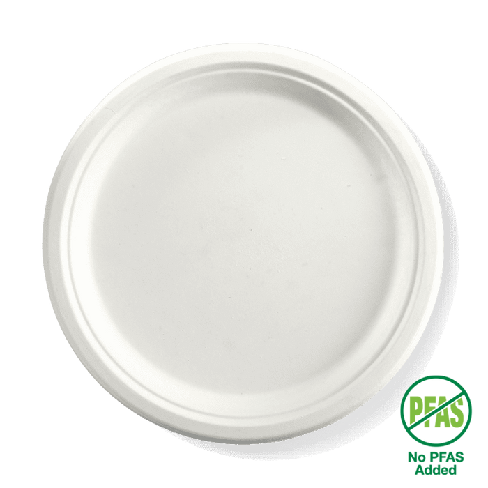 BioPak BioCane Plates – 25cm - 10" Round Plant Fibre Plate – carton of 500