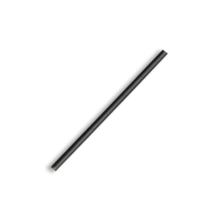 BioPak Cocktail Paper BioStraws – 4.5mm Cocktail Black BioStraw – carton of 2,500