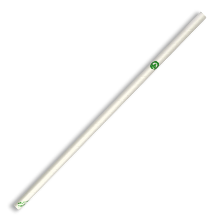 BioPak Regular Paper BioStraws – 6mm Regular White BioStraw – carton of 2,500