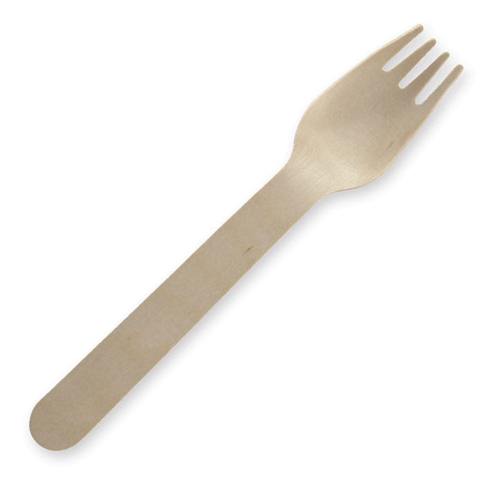 BioPak FSC Wooden Forks – 16cm Unbranded Wood Fork - Bulk Pack – carton of 2,000