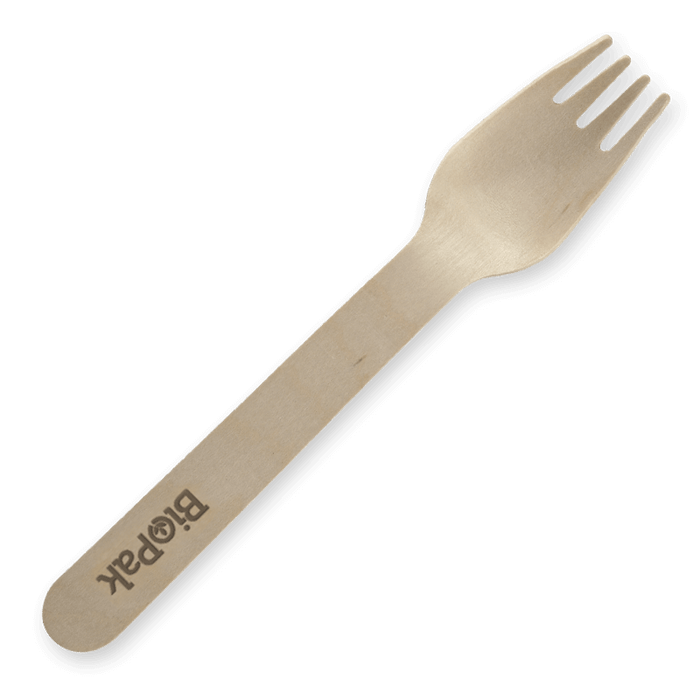 BioPak FSC Wooden Forks – 16cm Wood Fork – carton of 1,000