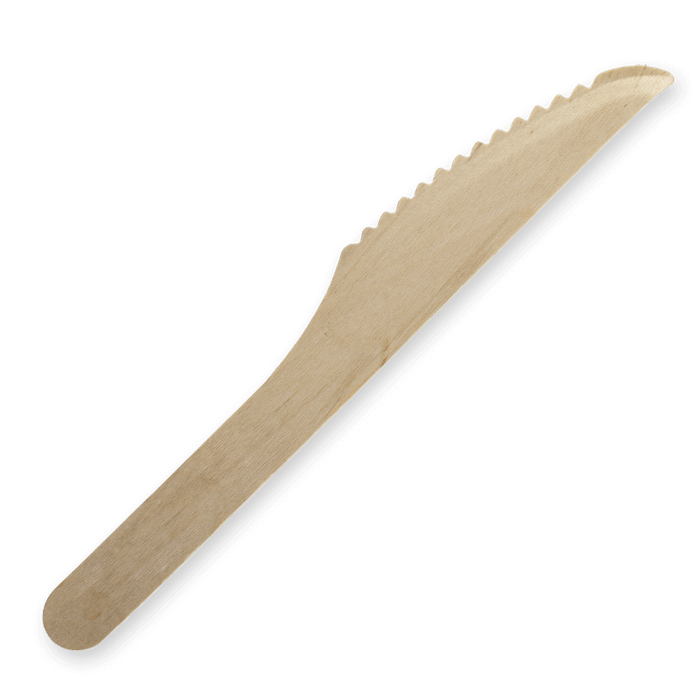 BioPak FSC Wooden Knives – 16cm Unbranded Wood Knife - Bulk Pack – carton of 2,000