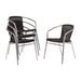 Bolero Black Wicker Chair with Aluminium Frame (Pack 4) - U507 - Simply Hospitality NZ
