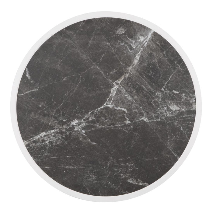 Bolero Fibre Glass Round Table Top Dark Granite Effect 580mm - DL487 - Simply Hospitality NZ