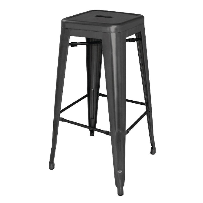 Bolero High Metal Bar Stools Black (Pack of 4) - DL881 - Simply Hospitality NZ