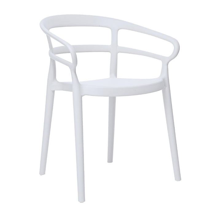 Bolero Mateo Café Chairs White (Pack of 2) - DX979 - Simply Hospitality NZ