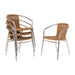Bolero Natural Wicker Chair with Aluminium Frame (Pack 4) - U422 - Simply Hospitality NZ