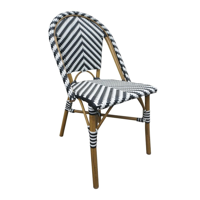 Bolero Parisian Style Rattan Side Chair Black (Pack of 2) - CH111 - Simply Hospitality NZ