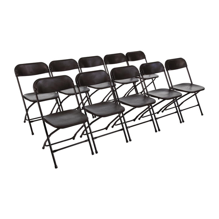 Bolero PP Folding Chairs Black (Pack of 10) - GD386 - Simply Hospitality NZ