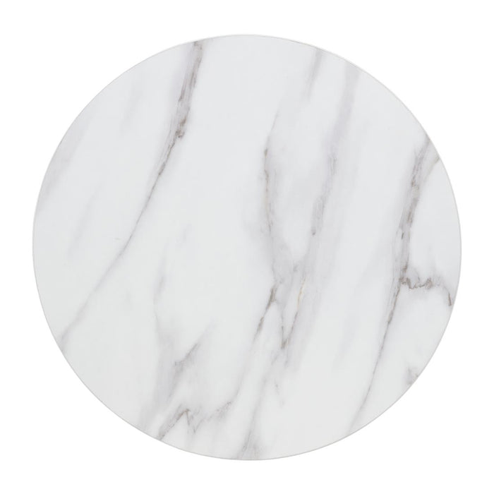 Bolero Pre-drilled Round Table Top Marble Effect 600mm - GG642 - Simply Hospitality NZ