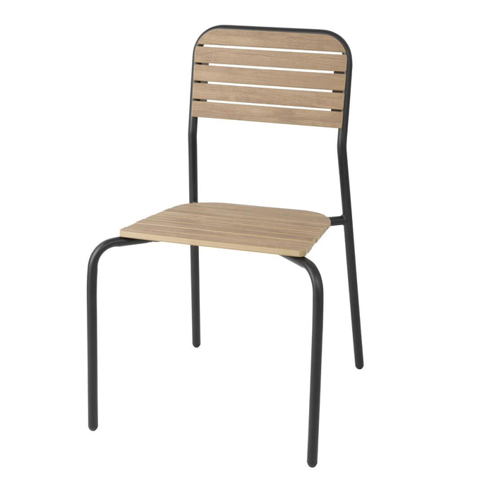 Bolero Santorini Wood Effect Outdoor Chairs (Pack of 4) - FU537 - Simply Hospitality NZ