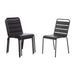 Bolero Slatted Steel Side Chairs Grey (Pack of 4) - CS727 - Simply Hospitality NZ
