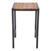 Bolero Square Steel and Acacia Bar Table 600mm - DS155 - Simply Hospitality NZ