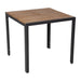Bolero Square Steel and Acacia Table 800mm - DS152 - Simply Hospitality NZ