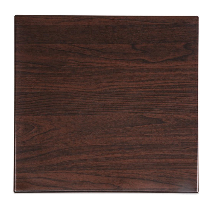 Bolero Square Table Top Dark Brown 600mm - GG639 - Simply Hospitality NZ