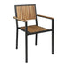 Bolero Steel & Acacia Armchair (Pack of 4) - DS151 - Simply Hospitality NZ
