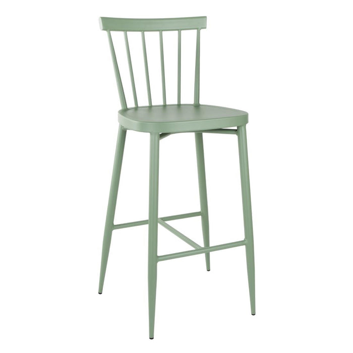 Bolero Windsor Aluminium Green High Stools (Pack of 2) - DX689 - Simply Hospitality NZ